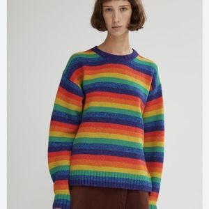 Acne Studios Samara 100% Wool Rainbow Sweater